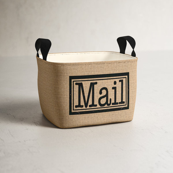 Birch Lane™ Mail Burlap Storage Fabric Bin & Reviews Wayfair
